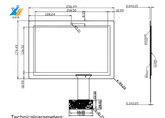 10.1 Inch Projected Capacitive Touch Panel All In One ITO Glass