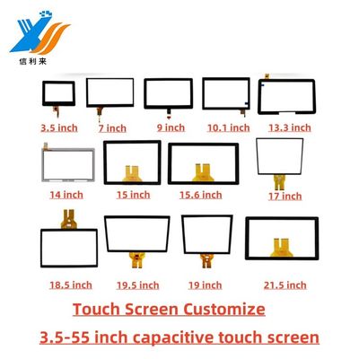 Customize Multi-size multi-touch projected capacitive (PCAP) GG GFF touch screen panel for Industrial medical commerical education vending machine