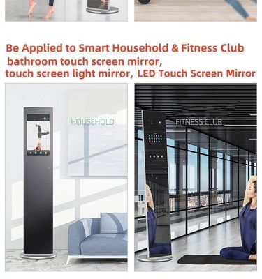 Factory sale Customizable Multi touch projected capacitive (PCAP) touch screen panel waterproof oilproof Smart Mirror Touch Panel for Fitness Club and Smart Home Bathroom Touch Screen Light Mirror