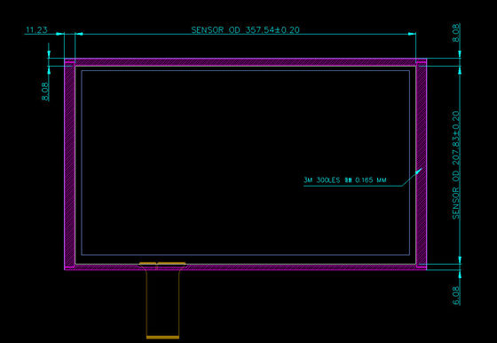 15.6 Inch Capacitive Touch Screen Panel with 10 Touch Point 1980*1280 Glass for Medical Applications