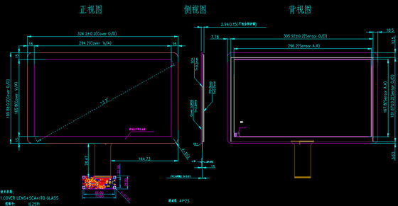 13.3'' Industrial Multi Touch Screen Panel With USB And IIC Interface G+G Structure