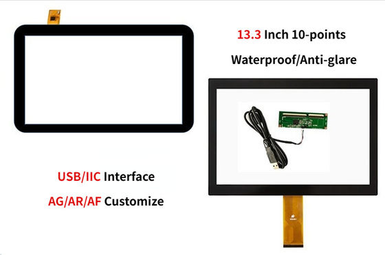 13.3'' Industrial Multi Touch Screen Panel With USB And IIC Interface G+G Structure