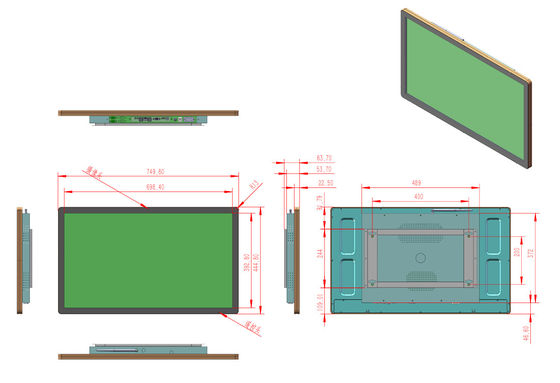 32 Inch Capacitive Touch Monitor Assembly Kit -30C-80C Take Your Industrial Operations to the Next Level