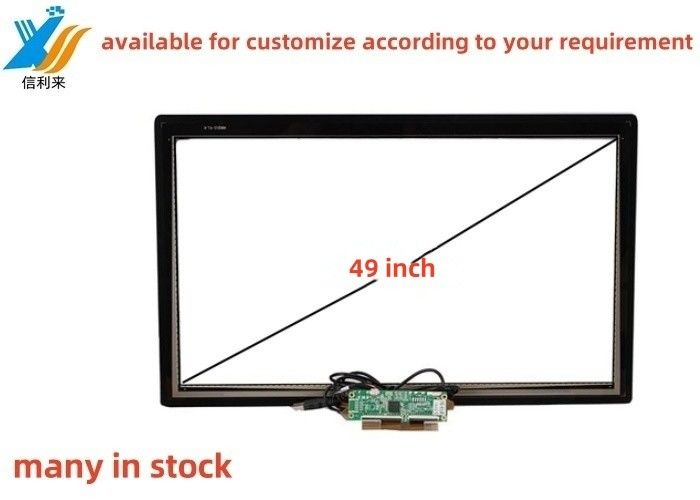 49 Inch Multi touch projected USB capacitive (PCAP) GG GFF ITO touch screen panel waterproof oilproof glove touch pen touch AR AG AF customized lcd display led monitor for industrial education games