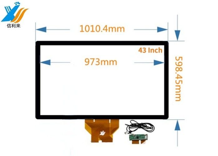 43" multi touch capacitive touch panel customizable with BOE monitor LG IC for interactive video wall HMI education self-service kiosk tablets cash register POS